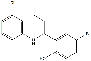 4-bromo-2-{1-[(5-chloro-2-methylphenyl)amino]propyl}phenol 구조식 이미지