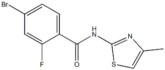 4-bromo-2-fluoro-N-(4-methyl-1,3-thiazol-2-yl)benzamide Structure