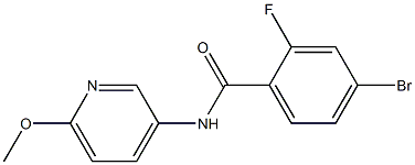 4-bromo-2-fluoro-N-(6-methoxypyridin-3-yl)benzamide Structure