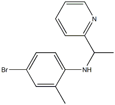 4-bromo-2-methyl-N-[1-(pyridin-2-yl)ethyl]aniline Structure
