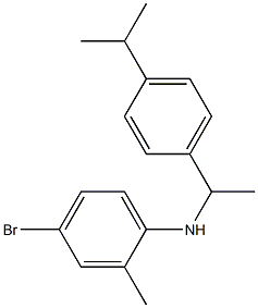 4-bromo-2-methyl-N-{1-[4-(propan-2-yl)phenyl]ethyl}aniline 구조식 이미지