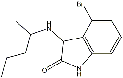 4-bromo-3-(pentan-2-ylamino)-2,3-dihydro-1H-indol-2-one 구조식 이미지