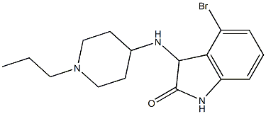 4-bromo-3-[(1-propylpiperidin-4-yl)amino]-2,3-dihydro-1H-indol-2-one 구조식 이미지