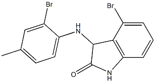 4-bromo-3-[(2-bromo-4-methylphenyl)amino]-2,3-dihydro-1H-indol-2-one 구조식 이미지