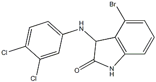 4-bromo-3-[(3,4-dichlorophenyl)amino]-2,3-dihydro-1H-indol-2-one Structure