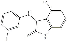 4-bromo-3-[(3-iodophenyl)amino]-2,3-dihydro-1H-indol-2-one 구조식 이미지