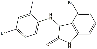 4-bromo-3-[(4-bromo-2-methylphenyl)amino]-2,3-dihydro-1H-indol-2-one Structure