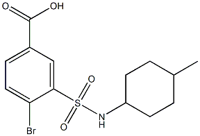 4-bromo-3-[(4-methylcyclohexyl)sulfamoyl]benzoic acid 구조식 이미지