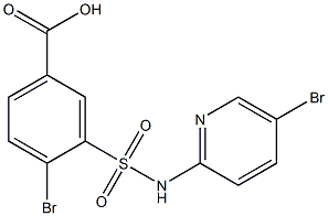 4-bromo-3-[(5-bromopyridin-2-yl)sulfamoyl]benzoic acid 구조식 이미지