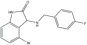 4-bromo-3-{[(4-fluorophenyl)methyl]amino}-2,3-dihydro-1H-indol-2-one 구조식 이미지