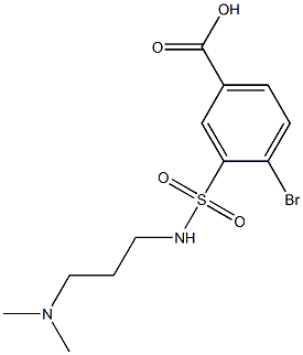 4-bromo-3-{[3-(dimethylamino)propyl]sulfamoyl}benzoic acid 구조식 이미지