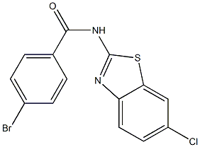 4-bromo-N-(6-chloro-1,3-benzothiazol-2-yl)benzamide Structure