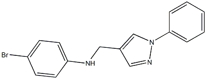 4-bromo-N-[(1-phenyl-1H-pyrazol-4-yl)methyl]aniline 구조식 이미지