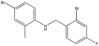 4-bromo-N-[(2-bromo-4-fluorophenyl)methyl]-2-methylaniline 구조식 이미지