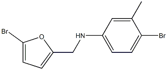 4-bromo-N-[(5-bromofuran-2-yl)methyl]-3-methylaniline Structure