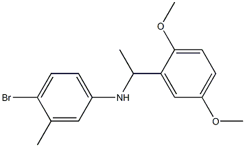 4-bromo-N-[1-(2,5-dimethoxyphenyl)ethyl]-3-methylaniline Structure