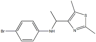4-bromo-N-[1-(2,5-dimethyl-1,3-thiazol-4-yl)ethyl]aniline 구조식 이미지