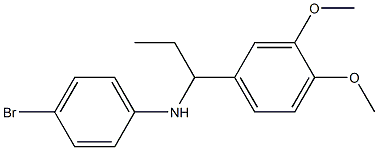 4-bromo-N-[1-(3,4-dimethoxyphenyl)propyl]aniline 구조식 이미지