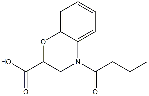 4-butanoyl-3,4-dihydro-2H-1,4-benzoxazine-2-carboxylic acid Structure