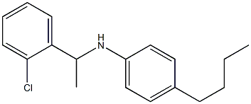 4-butyl-N-[1-(2-chlorophenyl)ethyl]aniline Structure