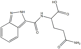 4-carbamoyl-2-(2H-indazol-3-ylformamido)butanoic acid 구조식 이미지