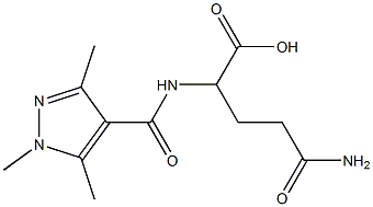 4-carbamoyl-2-[(1,3,5-trimethyl-1H-pyrazol-4-yl)formamido]butanoic acid 구조식 이미지