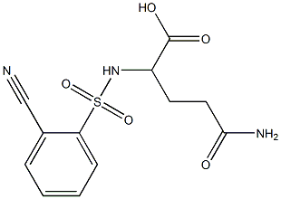 4-carbamoyl-2-[(2-cyanobenzene)sulfonamido]butanoic acid 구조식 이미지