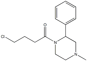 4-chloro-1-(4-methyl-2-phenylpiperazin-1-yl)butan-1-one Structure