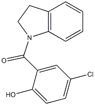 4-chloro-2-(2,3-dihydro-1H-indol-1-ylcarbonyl)phenol 구조식 이미지