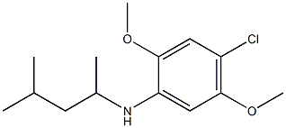 4-chloro-2,5-dimethoxy-N-(4-methylpentan-2-yl)aniline 구조식 이미지