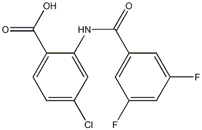4-chloro-2-[(3,5-difluorobenzene)amido]benzoic acid Structure