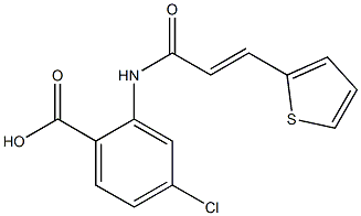 4-chloro-2-[3-(thiophen-2-yl)prop-2-enamido]benzoic acid 구조식 이미지