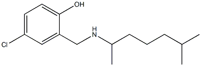 4-chloro-2-{[(6-methylheptan-2-yl)amino]methyl}phenol 구조식 이미지