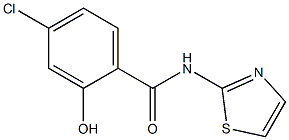 4-chloro-2-hydroxy-N-(1,3-thiazol-2-yl)benzamide 구조식 이미지