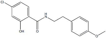 4-chloro-2-hydroxy-N-[2-(4-methoxyphenyl)ethyl]benzamide 구조식 이미지