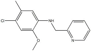 4-chloro-2-methoxy-5-methyl-N-(pyridin-2-ylmethyl)aniline Structure