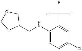 4-chloro-N-(oxolan-3-ylmethyl)-2-(trifluoromethyl)aniline Structure