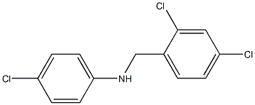 4-chloro-N-[(2,4-dichlorophenyl)methyl]aniline 구조식 이미지