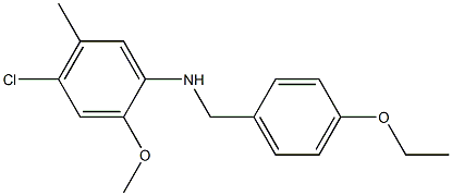 4-chloro-N-[(4-ethoxyphenyl)methyl]-2-methoxy-5-methylaniline 구조식 이미지
