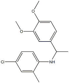 4-chloro-N-[1-(3,4-dimethoxyphenyl)ethyl]-2-methylaniline 구조식 이미지