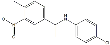 4-chloro-N-[1-(4-methyl-3-nitrophenyl)ethyl]aniline 구조식 이미지