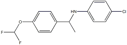 4-chloro-N-{1-[4-(difluoromethoxy)phenyl]ethyl}aniline Structure