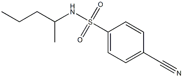 4-cyano-N-(1-methylbutyl)benzenesulfonamide Structure