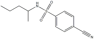 4-cyano-N-(1-methylbutyl)benzenesulfonamide 구조식 이미지