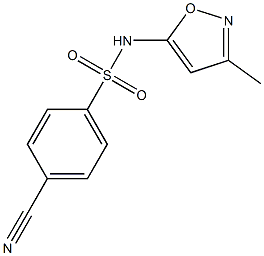 4-cyano-N-(3-methylisoxazol-5-yl)benzenesulfonamide Structure