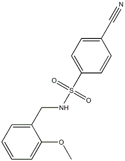 4-cyano-N-[(2-methoxyphenyl)methyl]benzene-1-sulfonamide 구조식 이미지