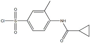 4-cyclopropaneamido-3-methylbenzene-1-sulfonyl chloride 구조식 이미지