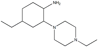 4-ethyl-2-(4-ethylpiperazin-1-yl)cyclohexanamine Structure