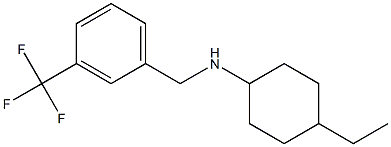 4-ethyl-N-{[3-(trifluoromethyl)phenyl]methyl}cyclohexan-1-amine 구조식 이미지