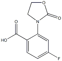 4-fluoro-2-(2-oxo-1,3-oxazolidin-3-yl)benzoic acid 구조식 이미지